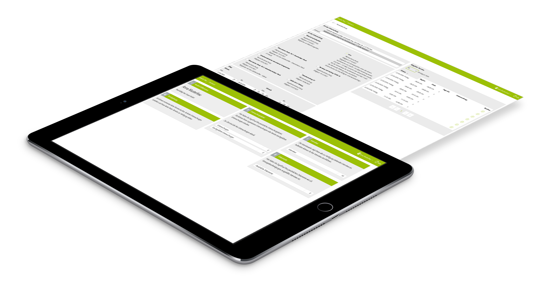 iPad mit sHealthy Platform